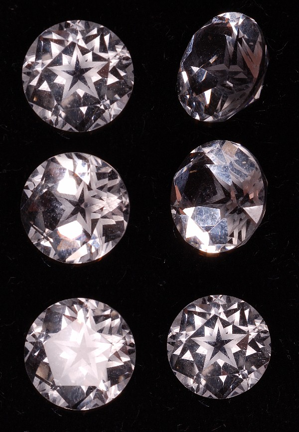 9 mm, White Topaz-texas star